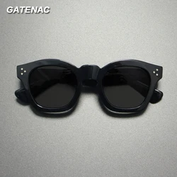Vintage Polarized Acetate Sunglasses Women 2024 New Handmade Retro Designer UV400 Sunglasses Men Quality Luxury Brand Eyewear