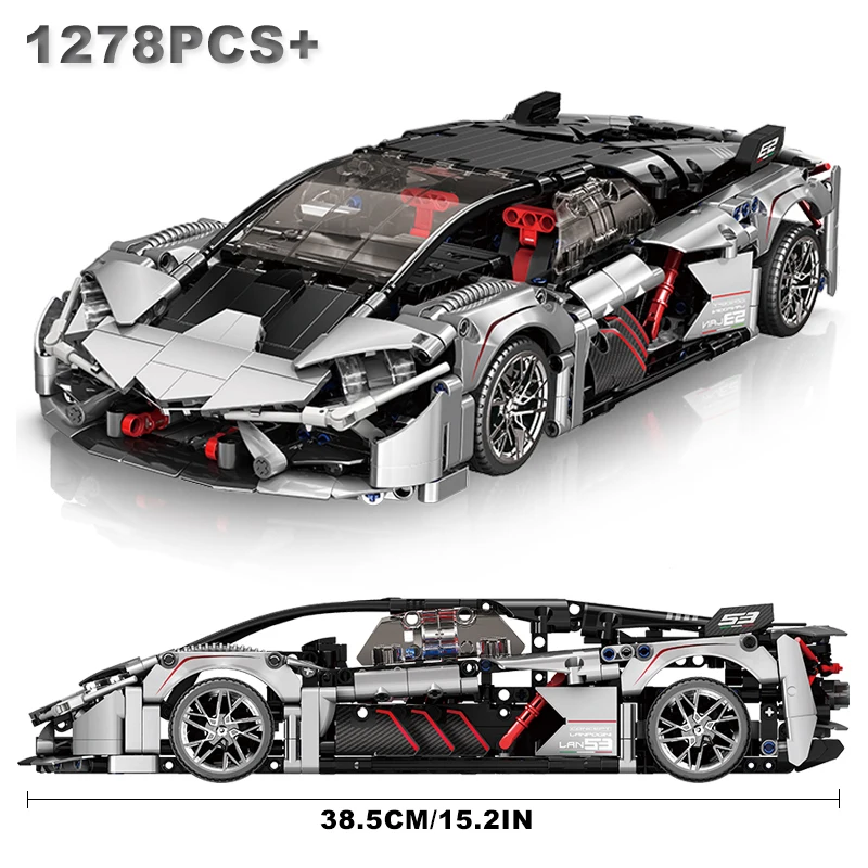 

Коллекция 2024 года, третья Модель гоночного автомобиля Lamborghinis, модель суперскоростного спортивного автомобиля, сборные кирпичи, игрушки для мальчиков, подарки