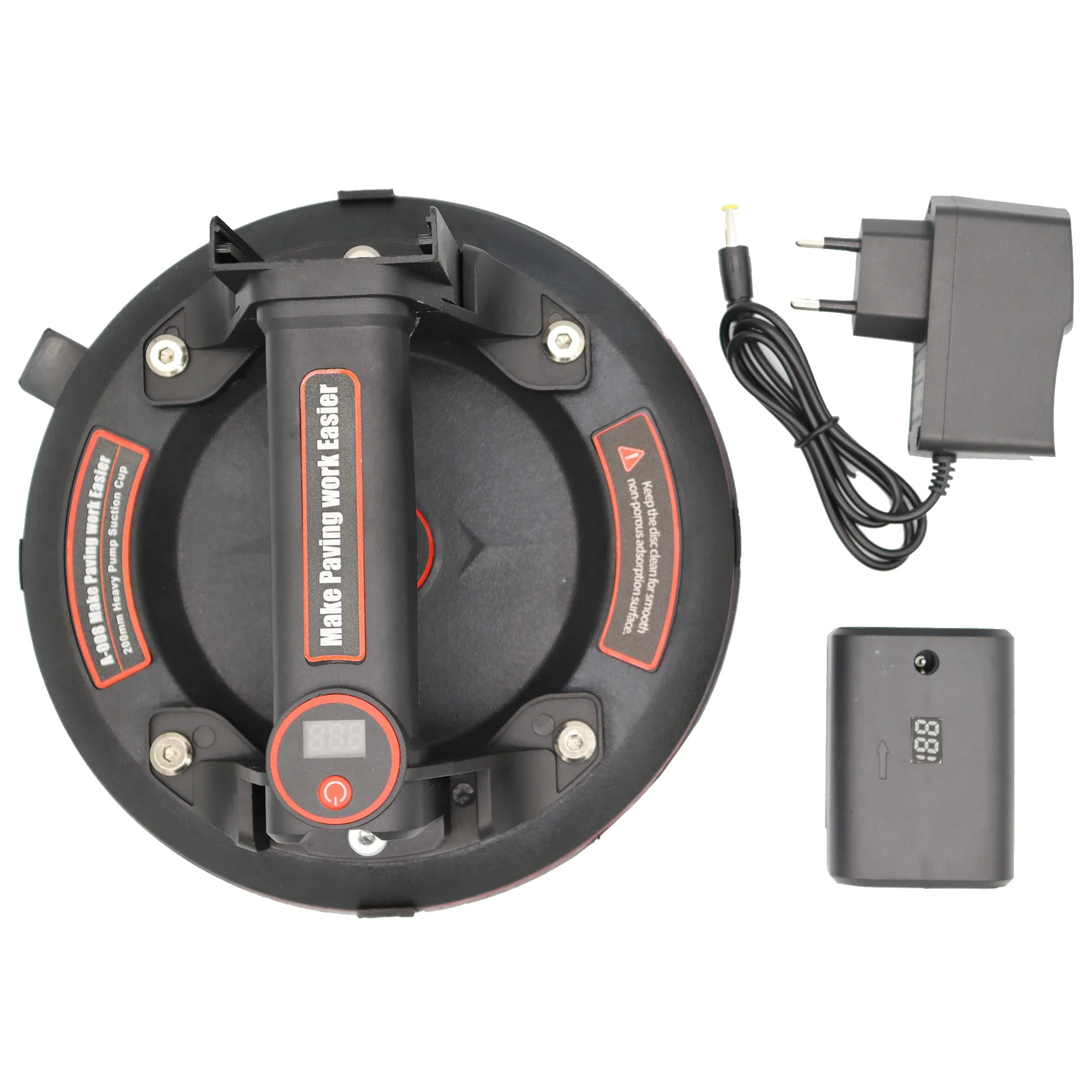 Ventosas de vidro motorizadas, ventosas de bateria removíveis a vácuo de 8 polegadas, convenientes e práticas, manuseio