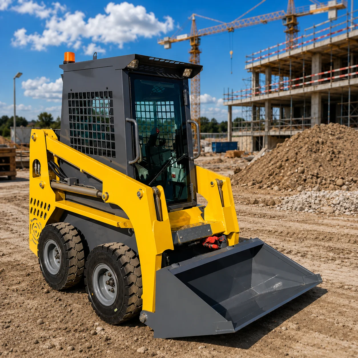 Euro 5 CE Large Skid Loader Compact Hydraulic Loader Machine with Custom Attachment Options