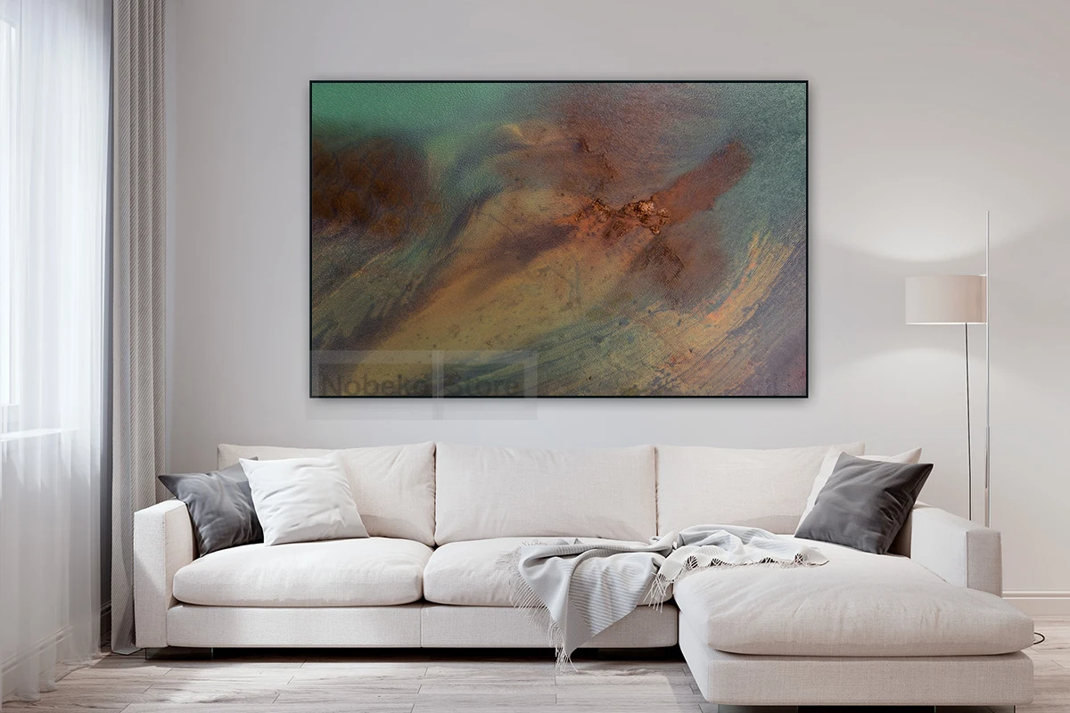 Iceland Chromatic Flow Colors Landscape Flat Textured Art Poster Prints Canvas Painting Wall Art Pictures Modern Home Room Decor