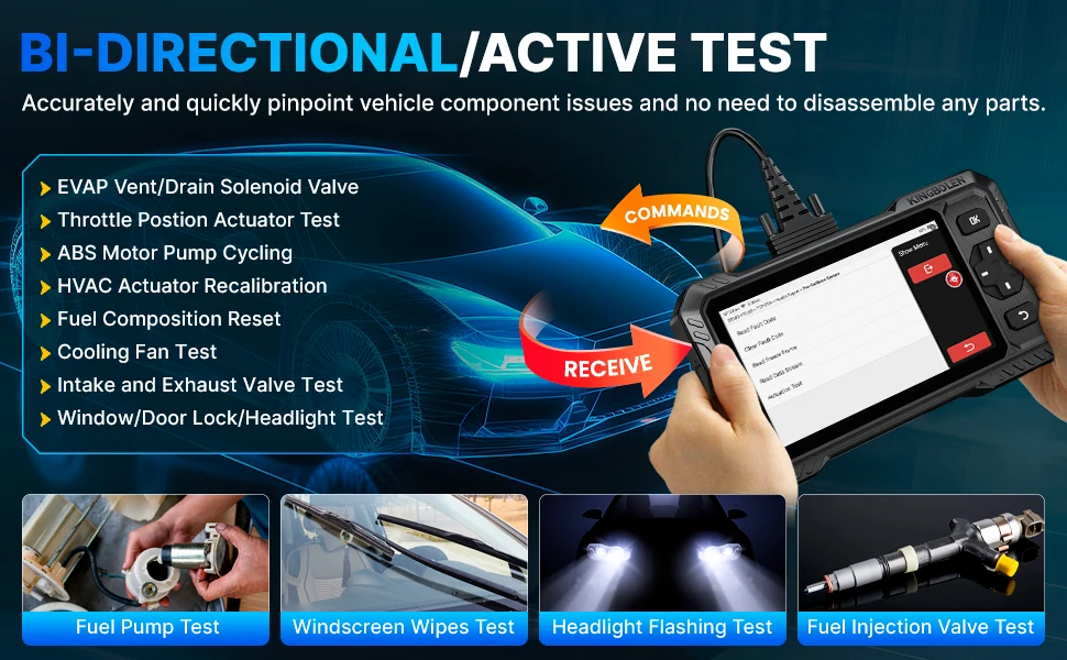 KINGBOLEN S6 ELite CAN FD All-System OBD2 Scanner Bidirektionaler Test Auto-Diagnosegerät TPMS AdBlue DPF 15 Reset Funktionen Lebenslang Kostenlos – Detail 5