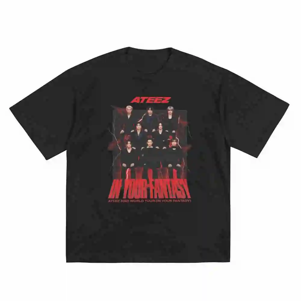 Ateez World Tour In Your Fantasy Short Sleeve Tee 100% Cotton T-Shirt