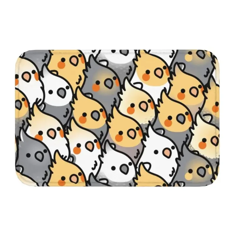 

Chubby Cockatiel Party Doormat Non-Slip Bathroom Kitchen Mat Parrot Bird Garage Door Floor Living Room Entrance Carpet Rug