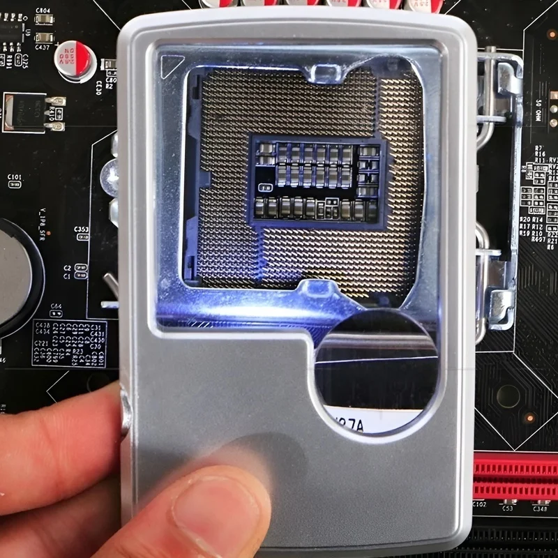 Picture 3: -Thin Rectangular LED  Magnifying   Soft  Shade High Magnification Dual-Lens Illuminated Lens For