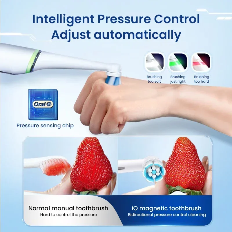 Oral B iO3 Electric Toothbrush iO Series 3 Cleaning Modes for Dental Care Replacement Toothbrush Heads Teeth Brush