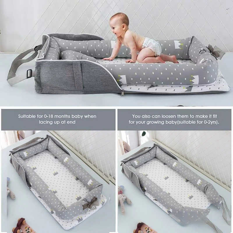 

Mommy Nest Portable Shoulder Luggage Bed Middle Bed Travel Crib Bed