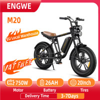 ENGWE M20 E-bike 750W Brushless Motor 48V26AH Dual Battery Snow Electric Bicycle 20*4.0 Inch Fat Tire Mountain Electric Bike