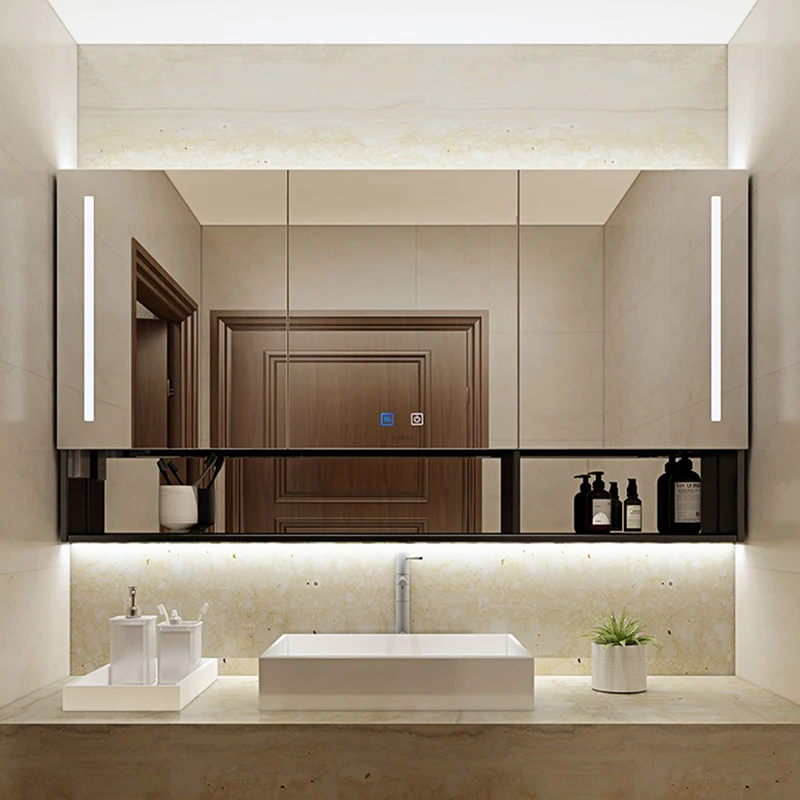 Armarios de cristal Con Espejo inteligente, Mueble de pared Con Espejo, almacenamiento de lujo, Perfume, muebles para el hogar