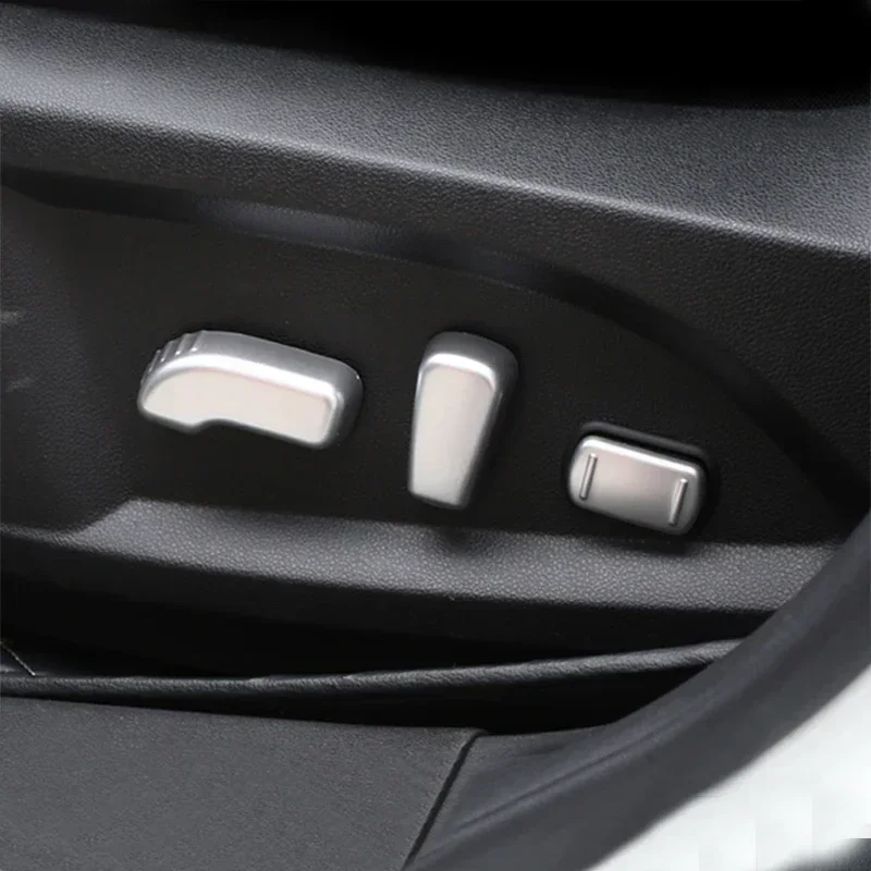For Nissan X-Trail Xtrail T32 Rogue 2014-2020 For Renault Koleos Seat Adjust Switch Knob Cover Trim Sticker LHD accessories