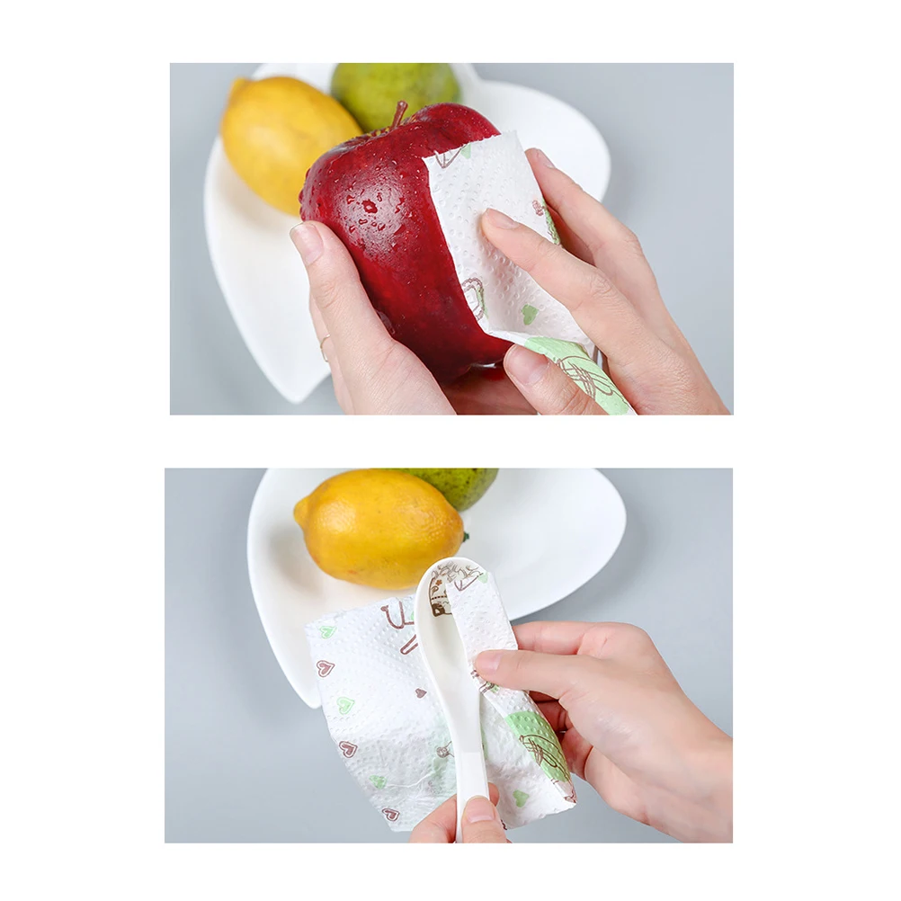 

2 Rolls Oil Absorbing Paper Napkins Super Absorbent Kitchen Towels Durable Household Cleaning Disposable Roll Paper