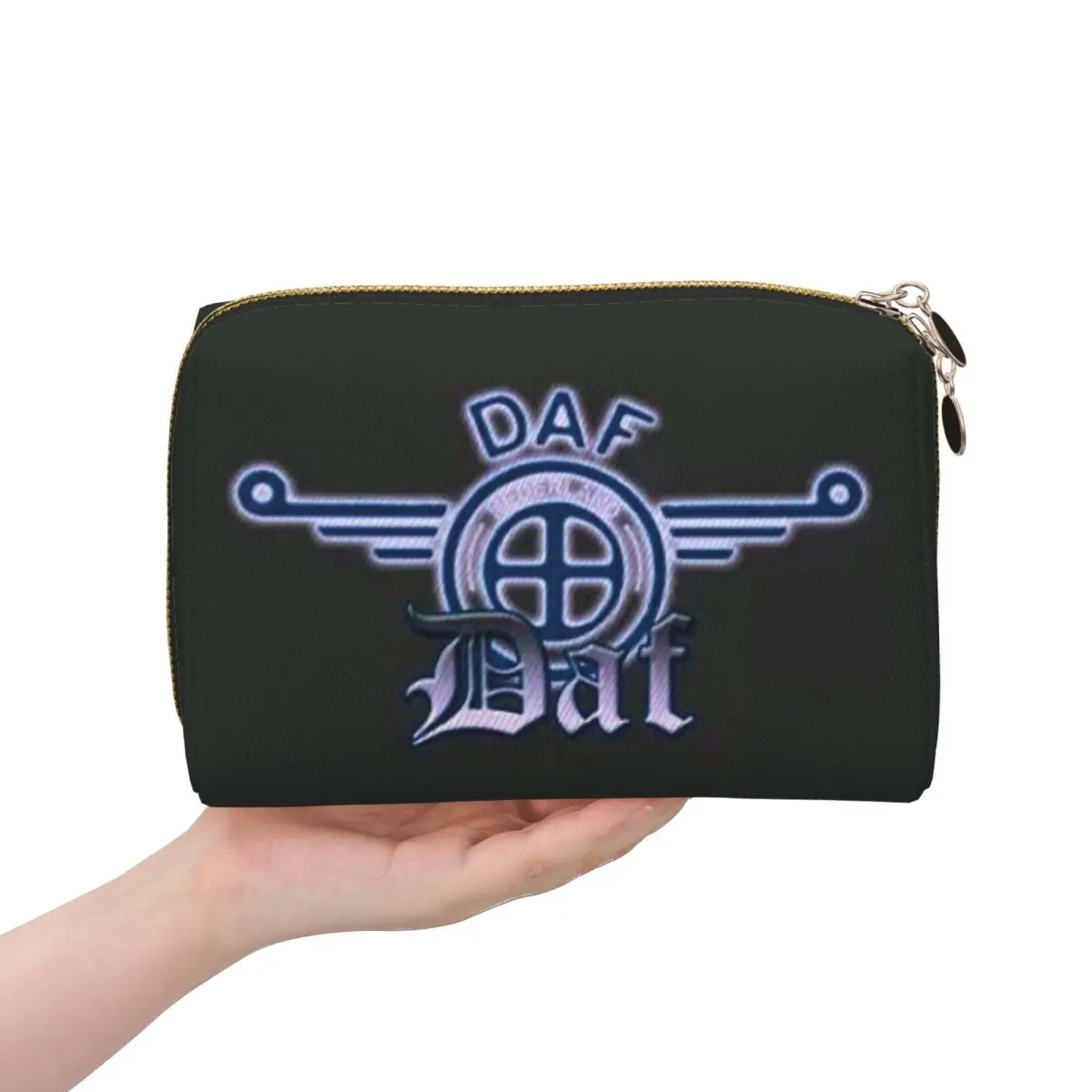 

Daf Truck Logo Women Cosmetic Bag Travel Makeup Organizer Pouch Toiletry Storage Dopp Kit Case