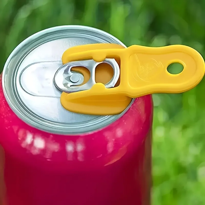 6pcs Random Color Portable Plastic Can Opener - Easy-Grip Design, Leak-Proof, Durable Plastic Beverage Accessory for Barbecues