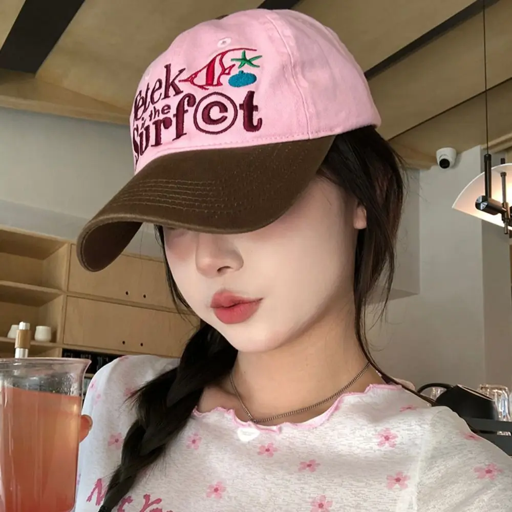 

Embroidered Baseball Cap Sunshade Peaked Cap Embroidery Letter Baseball Hat Sunscreen Hat Sun Protection Sunshade Sun Hat Daily