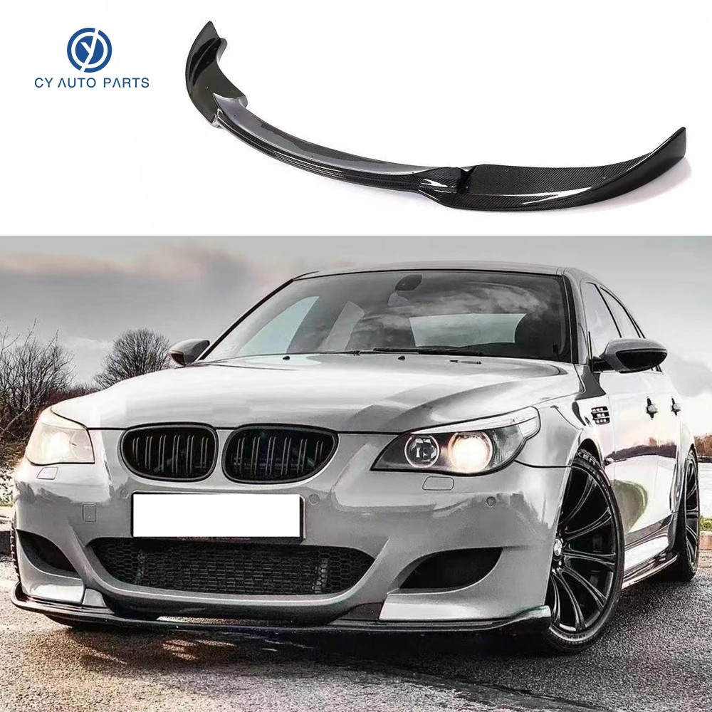 Real Carbon Fiber Harman Style Bumper Front Lip Splitter Car Body Kit For BMW 5 Series E60 M5