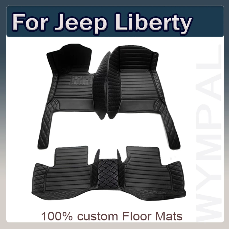 Waterproof Floor Mats para o carro, esteira do pé, Auto Acessórios, Versão Clássica, Jeep Liberdade, Cherokee KJ, 2002 ~ 2007