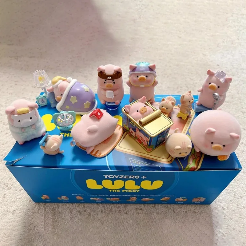 Caja ciega de la serie Lulu The Piggy Stay With You, figura de Anime Kawaii, colección de cajas misteriosas, modelo de juguete, regalo sorpresa para niños