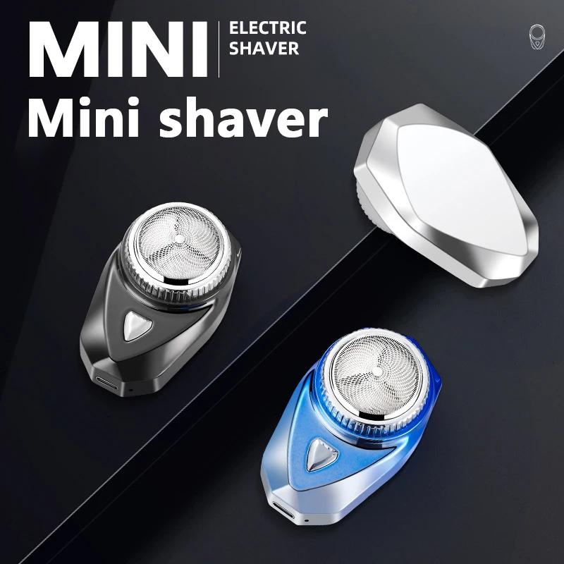 เครื่องโกนหนวดไฟฟ้าขนาดเล็กสำหรับผู้ชายขนาดพกพาล้างทำความสะอาดได้ชาร์จได้แบบพกพาไม่เจ็บ
