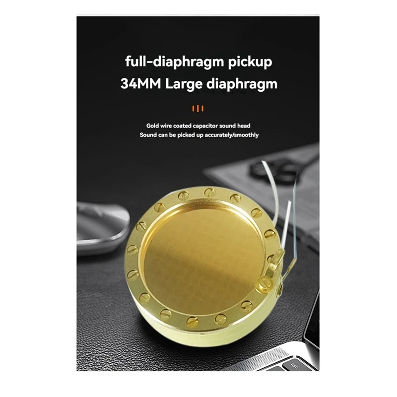 JABS Microphone Diaphragm Core Capsule Large Diaphragm Condenser Microphone Accessories 34MM For Studio Record