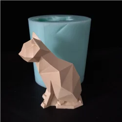 3D Geometric Animals Shape Silicone Mold Geometry Cat Fondant Mould DIY Candles Clay Resin Household Craft Cake Decoration Tools