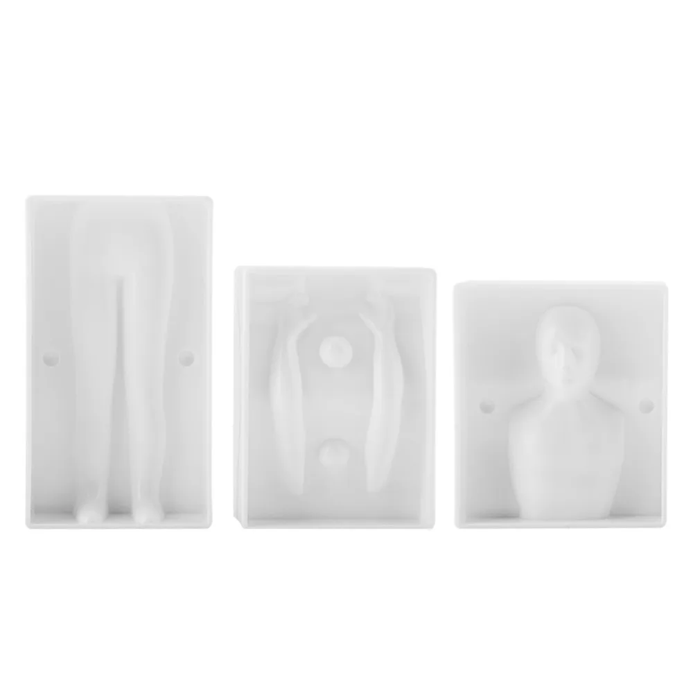 

3pcs PP Human Body Mold 3D Figure Food Grade Fondant Mold Set Reusable Easy Assembly Chocolate Mold Chocolate Making