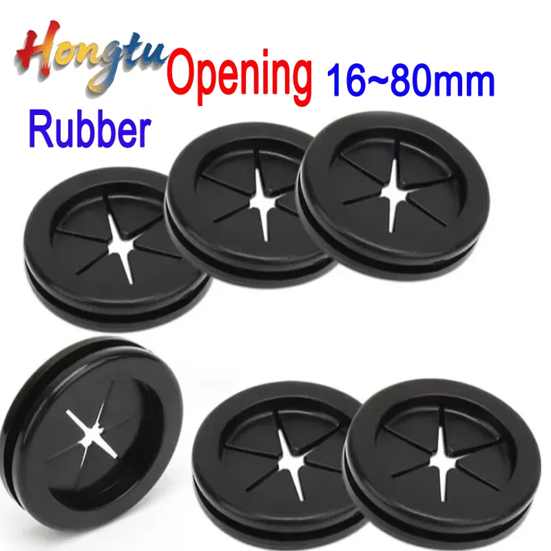 

Hongtu Rubber Grommets 16mm~80mm - Double-Sided Protective Coils, Wiring Cable Gaskets for Wire/Cable Hardware Protection