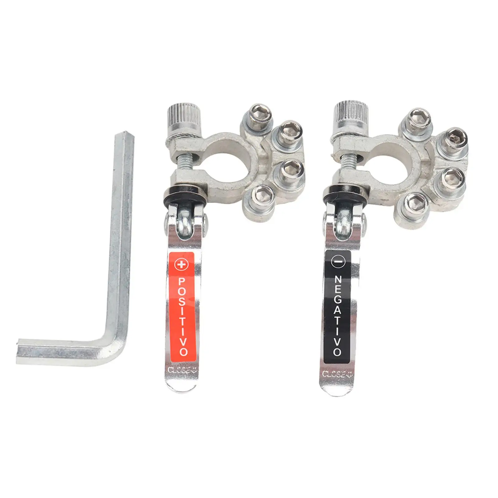 2 قطعة موصلات طرفية لبطارية السيارة، لـ SAE / Jis Type A Posts Top Post Clamps مناسبة للحافلات #4