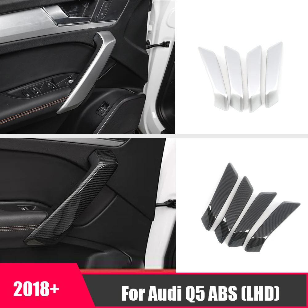 

ABS Carbon/Matte для Audi Q5 2018-2022 Автомобильная дверь стикер для подлокотника декоративная фотообложка отделка Аксессуары для автостайлинга