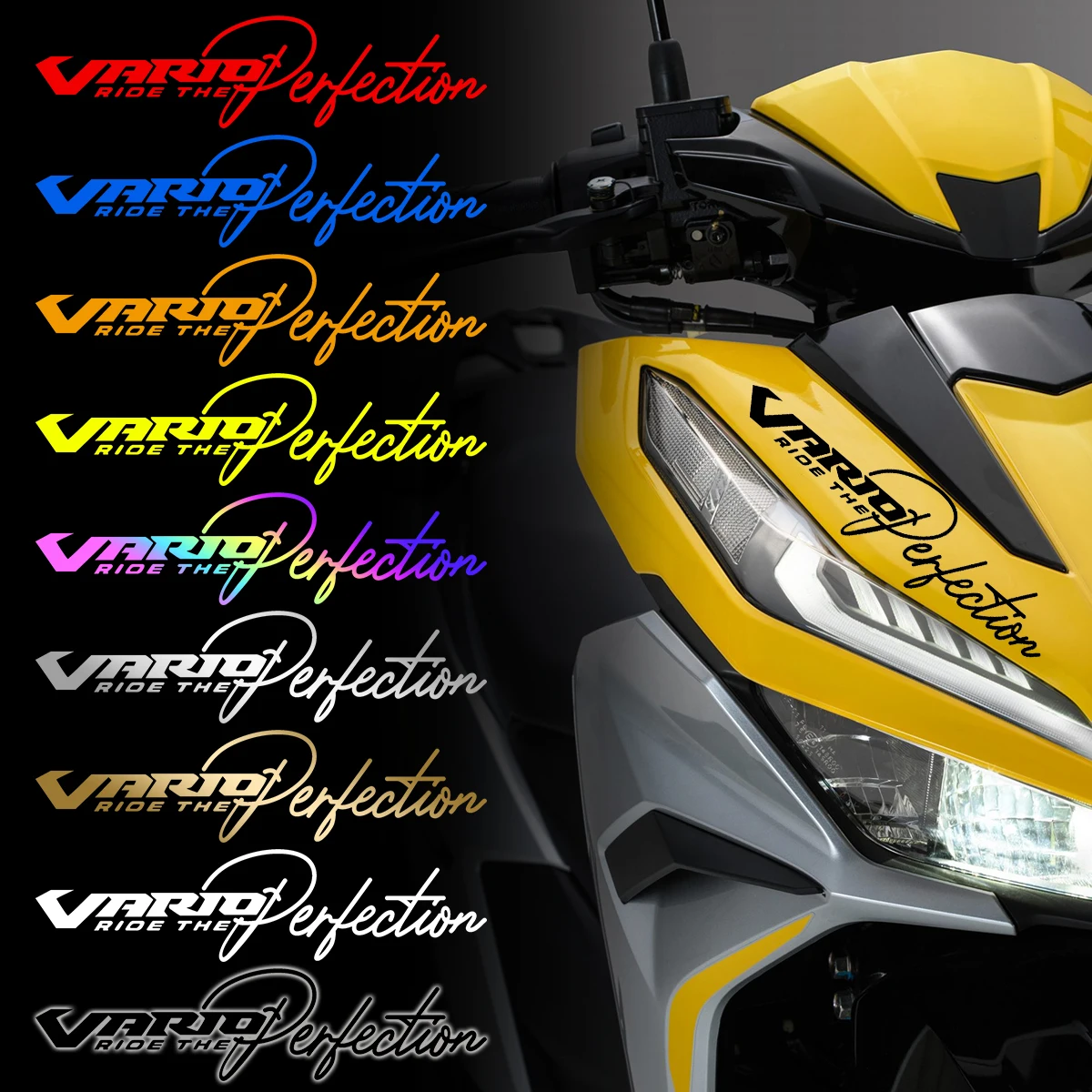 For Honda Vario VARIO 160 125 150 Reflective Motorcycle Stickers Motor Bike Scooter Head Body Front Windshield Decal Accessories