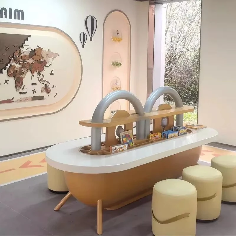 

Modern Design Kids Play Table And Chair Set Children's Activity Furniture-Wood With Storage And Display For Hotel Or Living Room