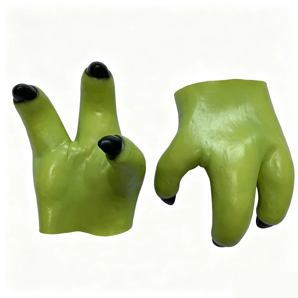 Halloween-Latexmaske Vollkopfhelm mit Handschuhen Filmzubehör Partykostüm Cosplay-Requisiten – Detail 8