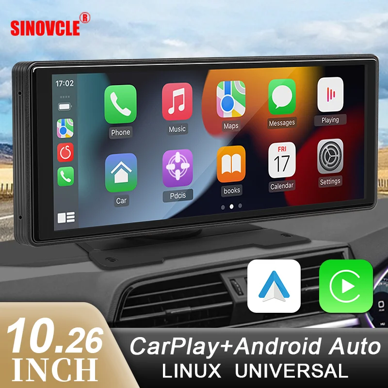 10.26 Inch Car Radio Multimedia Video Player Wireless Carplay Android Auto IPS Screen Support Rear Reversing Camera  Mirror Link