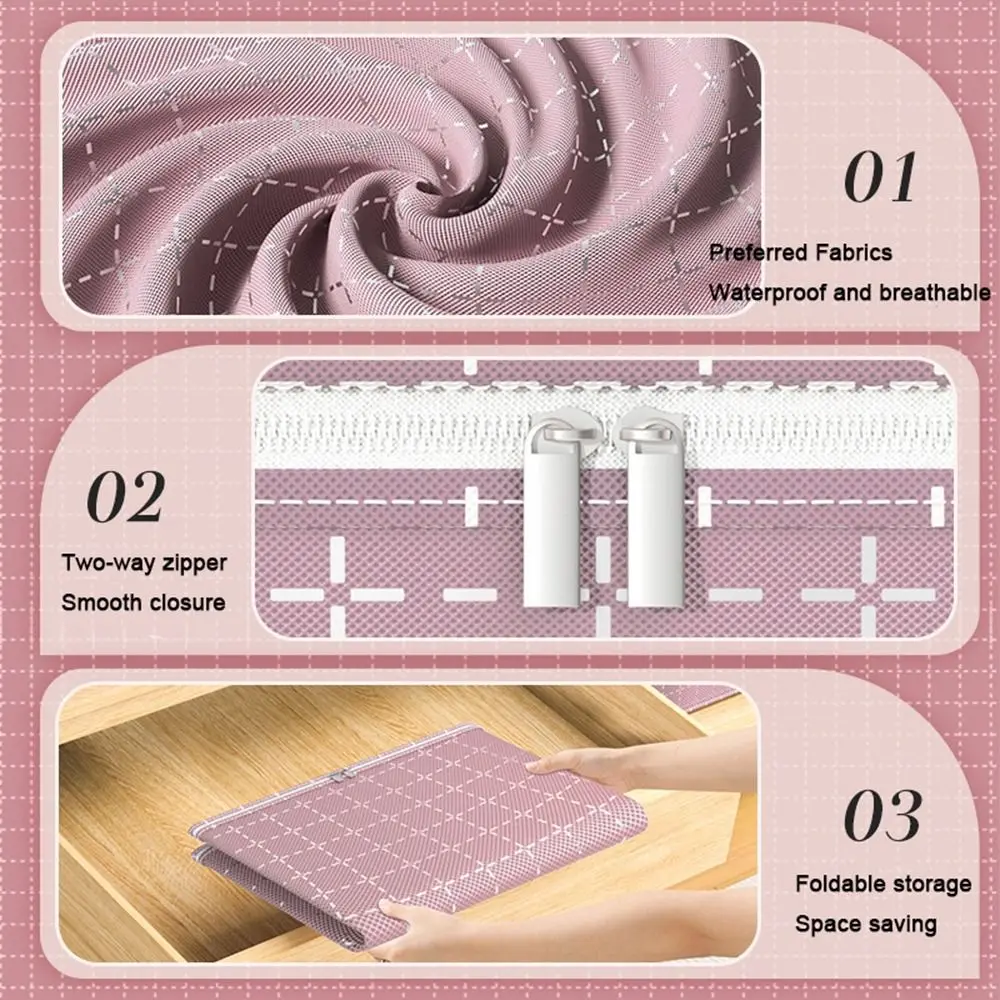 حقيبة تخزين من القماش غير المنسوج تحت السرير، نافذة شفافة، سعة كبيرة، صناديق تخزين مسطحة قابلة للطي ومقاومة للغبار #4