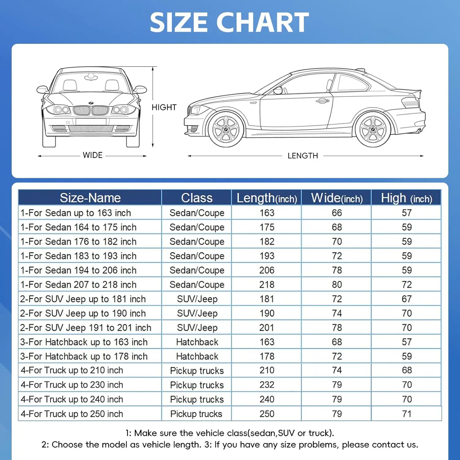 Universal Waterproof All-Weather Car Cover for Sedans and Coupes, Durable Protection with Windproof Straps