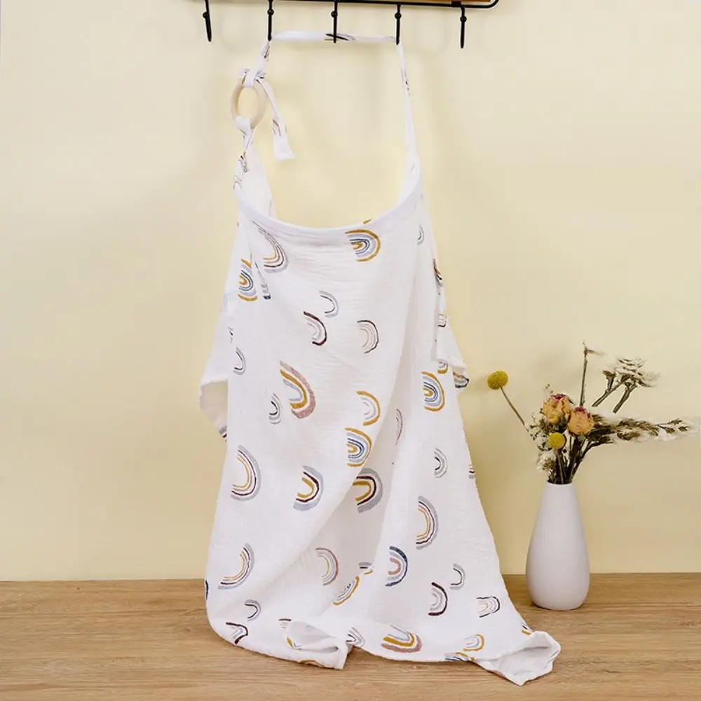 

Soft Cotton Breastfeeding Cover Solid Color Bear Breastfeeding Coverall Stroller Blanket Adjustable Feeding Cover Outdoor
