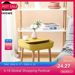 IHOME Bedroom Bedside Table Minimalist Modern Bedroom Mini PP Plastic Storage Cabinet Multifunctional Small Unit Sofa Cabinet