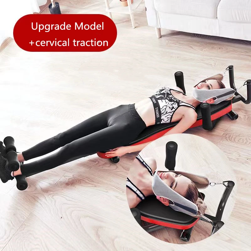 Household Fitness Leg Lumbar Disc Retractor Stretcher Bed Waist Neck Cervical Spine Tensioner Body Heighten Stretching Device