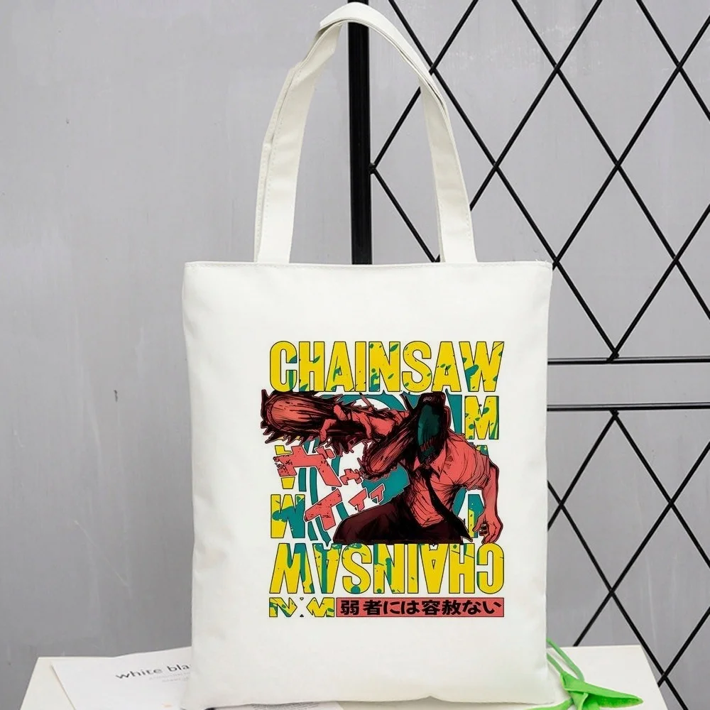 Chainsaw Man tote bag canvas  torba na zakupy shopping totebag shoulder  woman