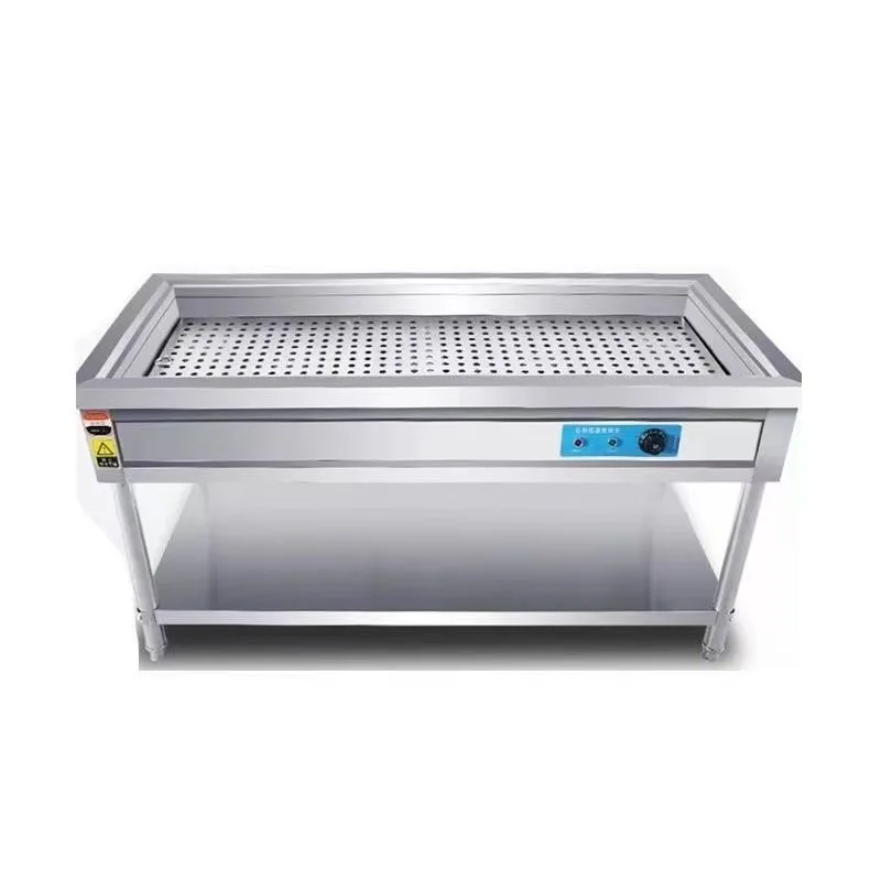 

Stainless steel steamed vegetable fast food insulation table Commercial steamed vegetable fast food electric heating small bowl