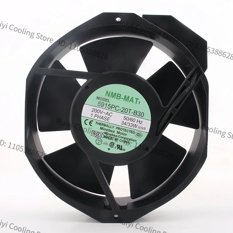 Cooling Fan cooler 5915PC-20T-B30/5915PC-20T-B30-S01/New NMB Fan 17CM 17238 AC 200V 17CM Imported Variable Frequency