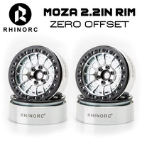 Rhino MOZA 2.2 inch 25mm Narrow ZERO OffSet Rim 4PCS for 1/10 RC Crawler SCX10 Pro TRX4 Shafty Bully 2 MOA