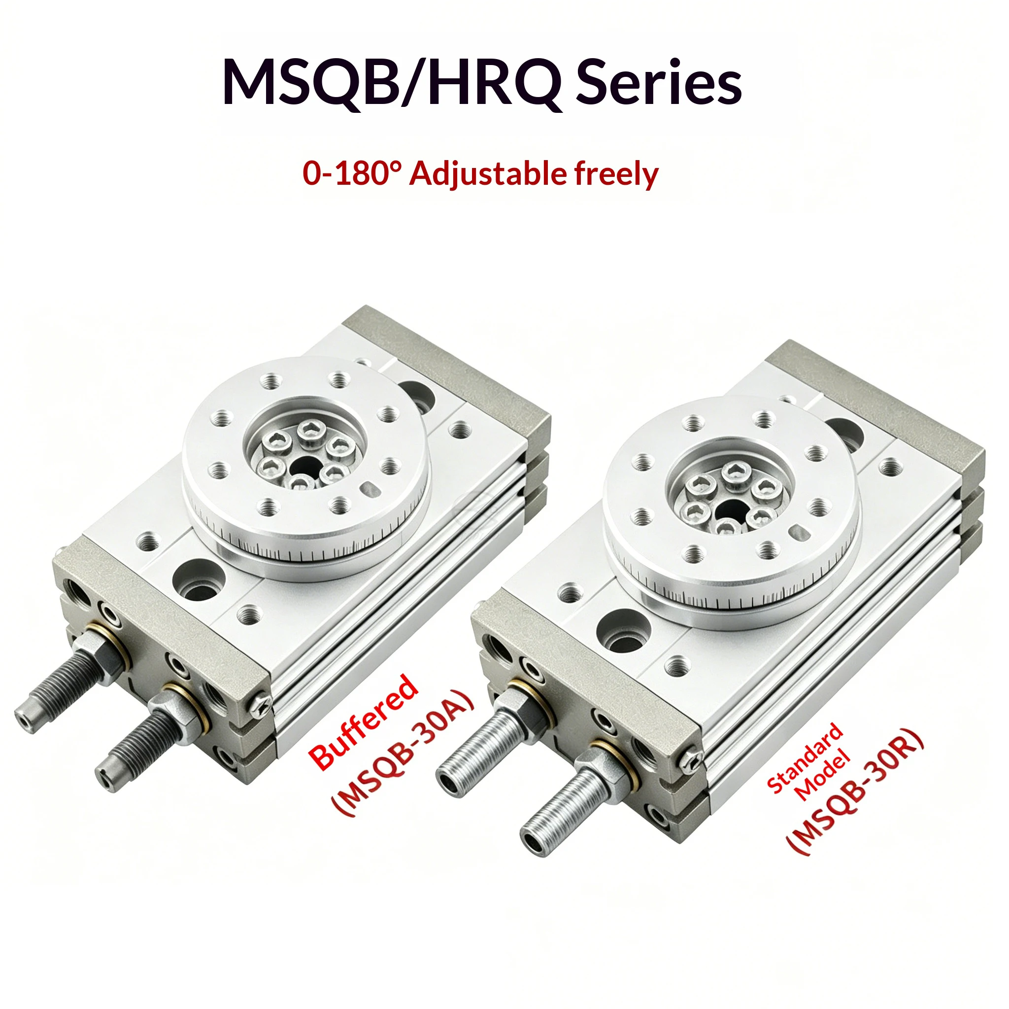 MSQB pneumatic rotating cylinder for 90-degree swing and 180-degree rotation HRQ10A/20A/30A/50A/70A/100A