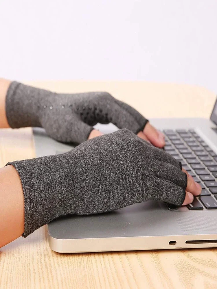 1Pair Arthritis Gloves for Pain Relief,Compression Gloves for Arthritis,Typing,Driving,Fingerless Hand Gloves for Women Men