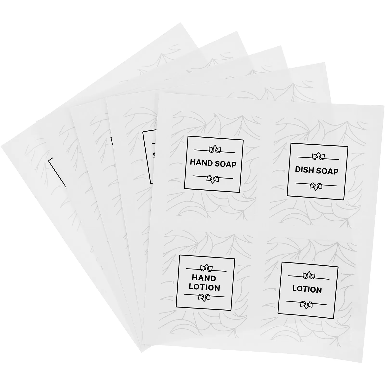 Shampoo Dispenser Labels Waterproof Self Adhesive Bottle Stickers for Bathroom Travel Toiletry Organization