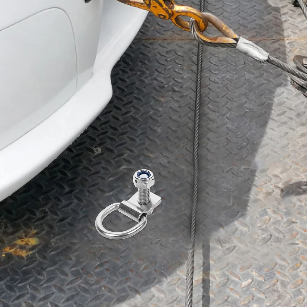 

Truck Hitch Anchor Lashing Ring Heavy Duty Towing Galvanized Iron Car Front Tow Hooks Handle Rings Trailer Tie Down Hooks Stake