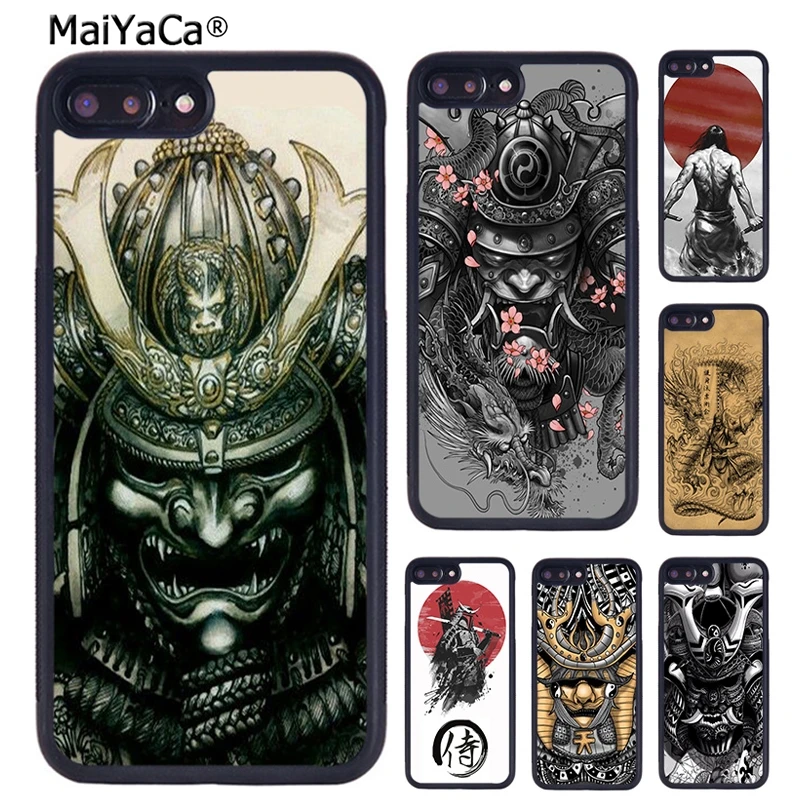 MaiYaCa Japan Samurai Helmet Phone Case For iPhone 16 15 14 plus 11 12 13 Pro  XR XS max coque Cover Shell