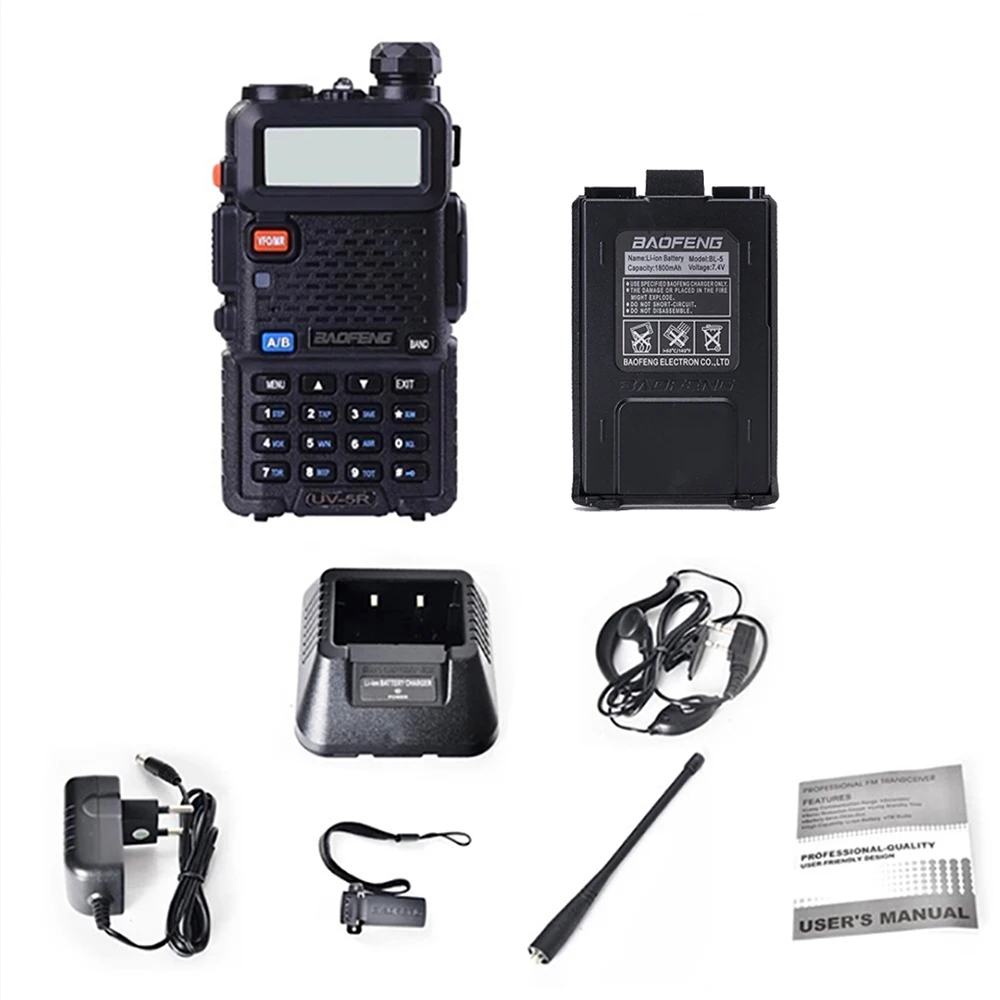 Baofeng UV-5R original walkie talkie baofeng 5w/8w uhf/vhf Zwei-Wege-Amateurfunk baofeng walkie talkie