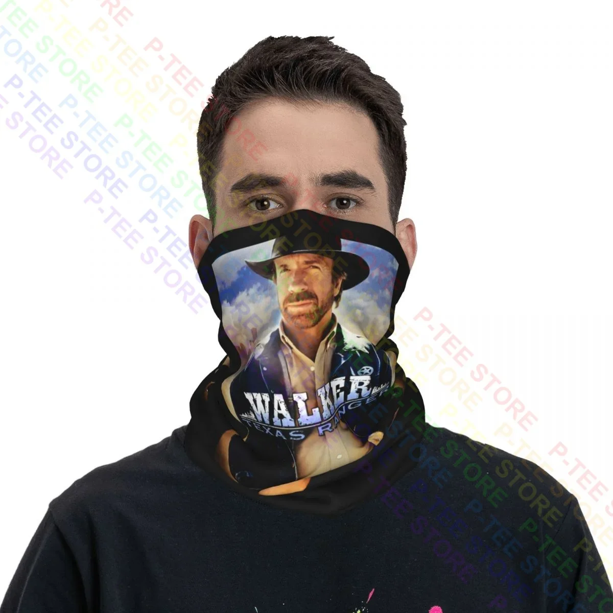 Walker Texas Ranger Chuck Norris Ghetta per il collo Bandana Sciarpa Maschera per il viso Copricapo sportivo Ghetta Tubo