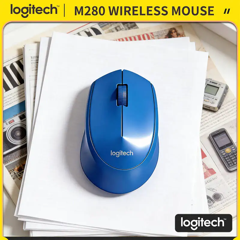 

Logitech M280 Ergonomic Wireless Mouse 2.4GHz 10m Range 18-Month Battery 1000 DPI for Office Home Desktop