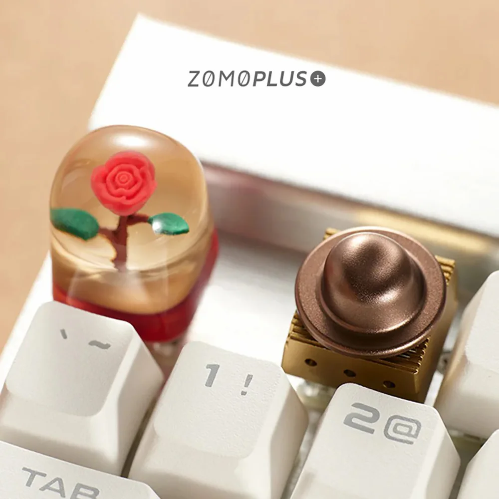 ZOMO PLUS LA Rose Artisan Keycap 3D Printed Artisan Mechanical Keyboard Key Cap Fairy Tale Little Prince Elephant Metal Keycaps